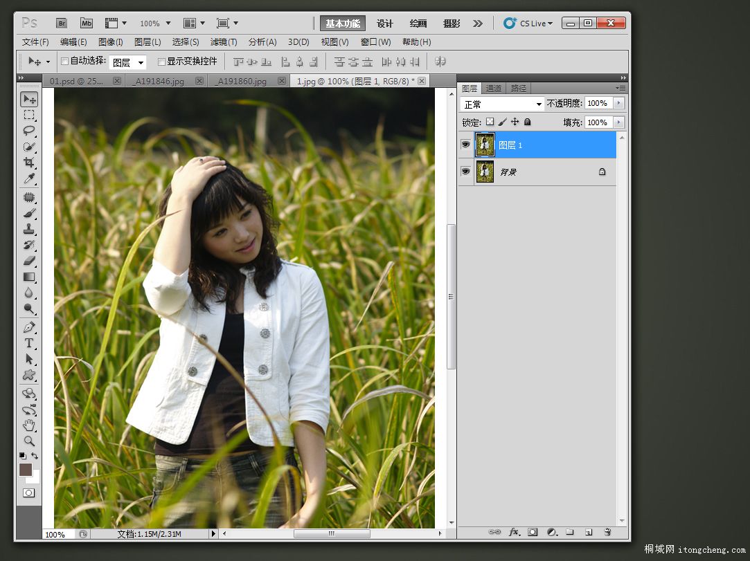 1����Ҫ������ͼƬ����Ctrl J������ͼ�񣬵õ�ͼ��1.jpg